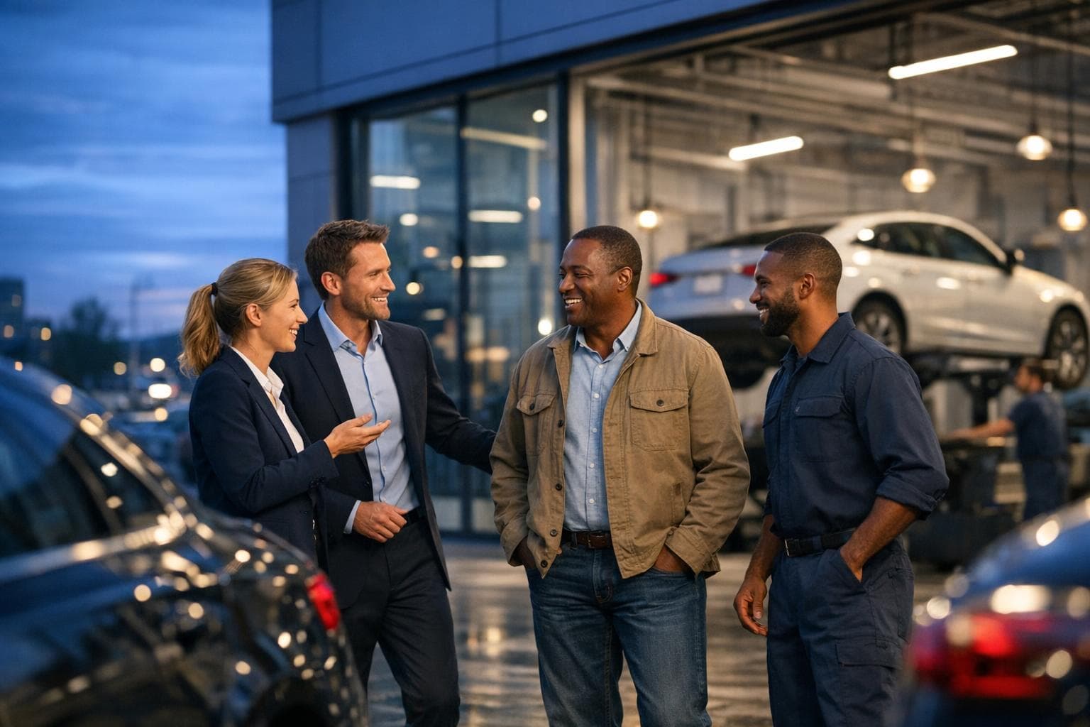 Sales- und Service-Team im Autohaus