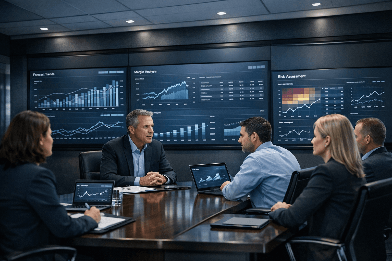 Controlling team with forecast dashboard