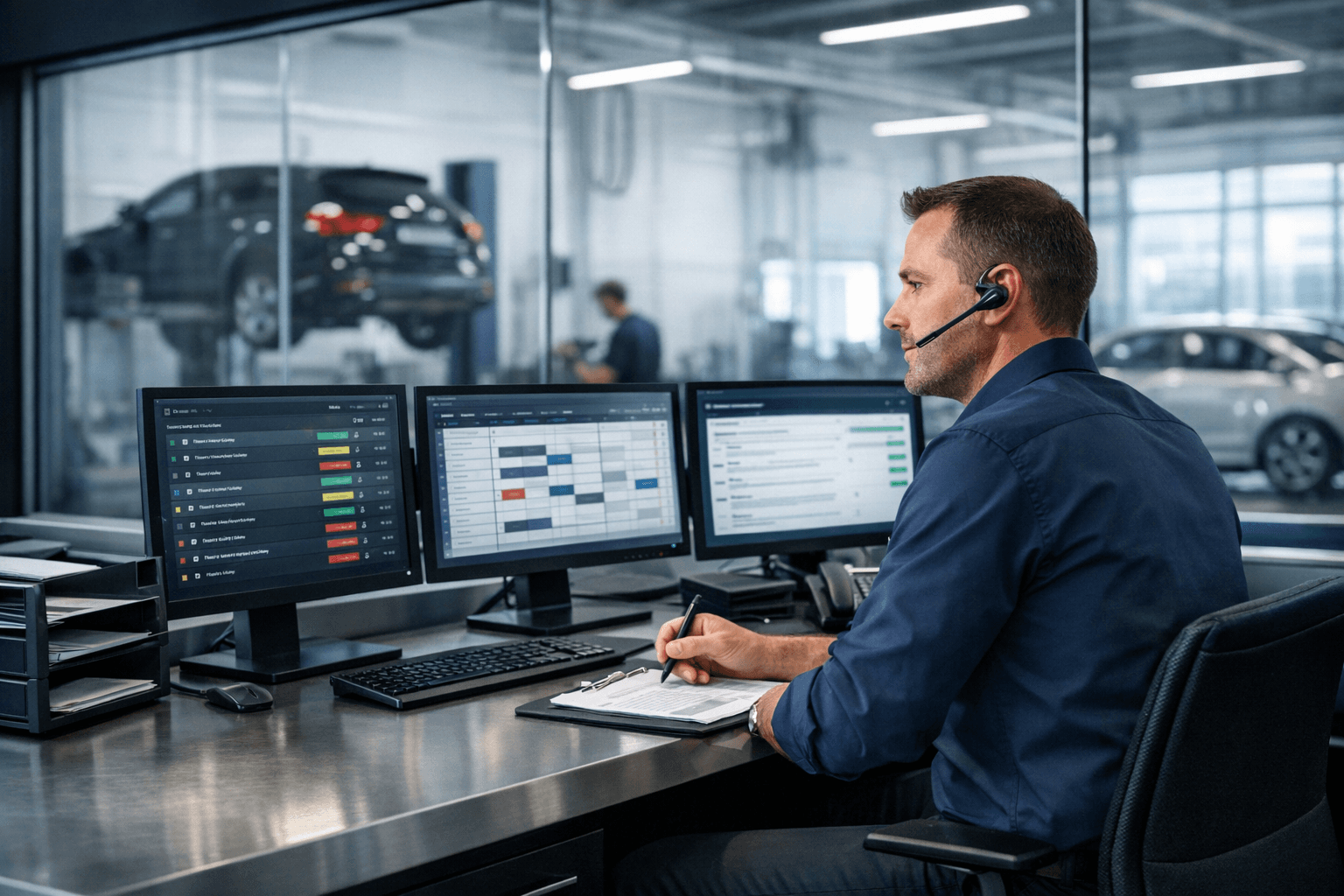 Service advisor steering follow-ups and priorities